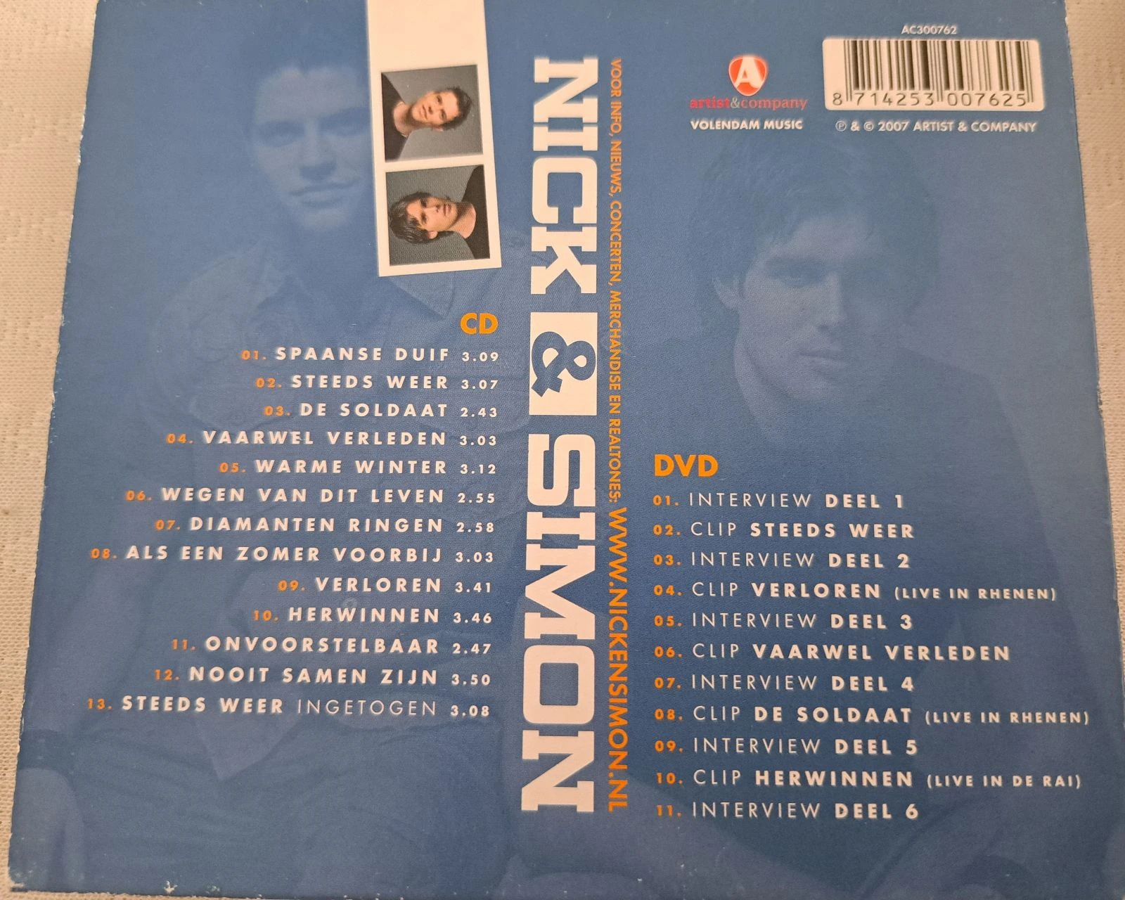 CD&DVD Nick & Simon, el CD está escuchado una vez y el DVD nunca – photo 2